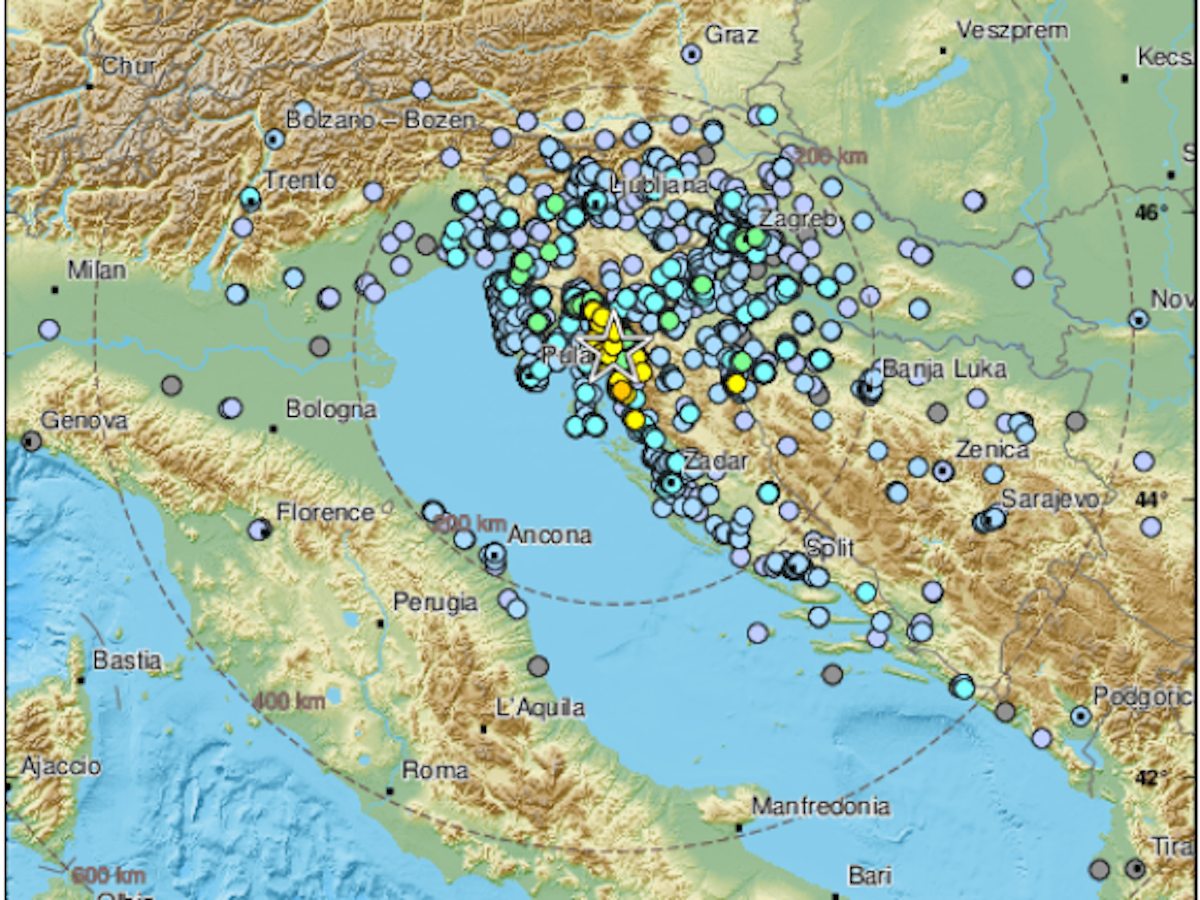 Cutremur în Croația, resimțit până în Italia. La Trieste, oameni au ieșit pe străzi