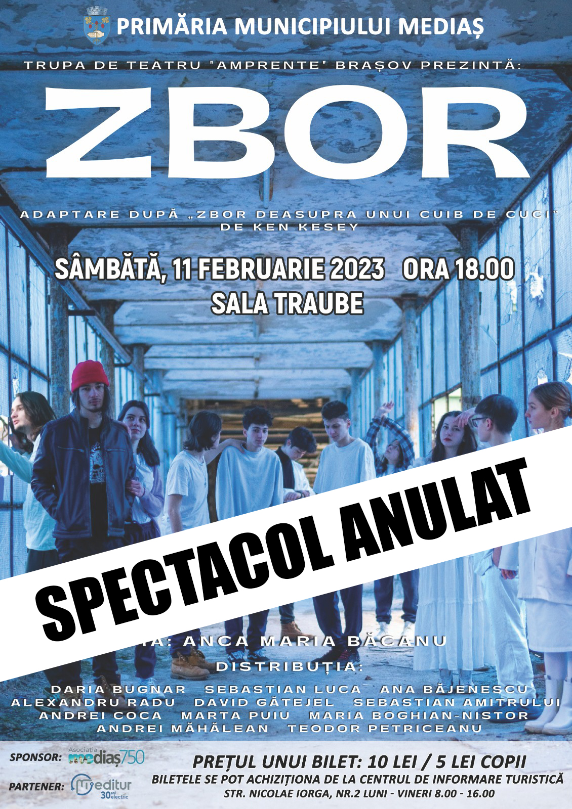Spectacol de teatru anulat la Mediaș