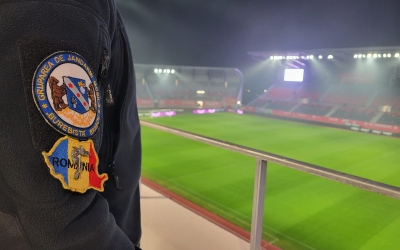 Jandarmeria trimite la Sibiu Gruparea de Jandarmi Mobilă „Burebista” Brașov pentru meciul România-Germania U21