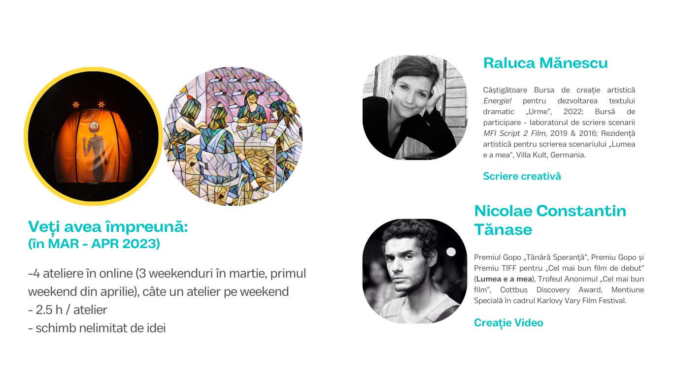 Gratuit pentru adolescenții din Sibiu: ateliere online de scriere creativă și limbaj vizual