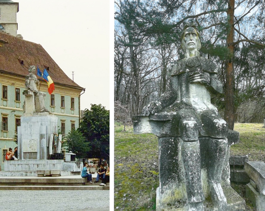 Abandonat în pădure, un simbol al Sibiului este salvat de primăria Avrig: Statuia lui Gheorghe Lazăr din Piața Mare se mută
