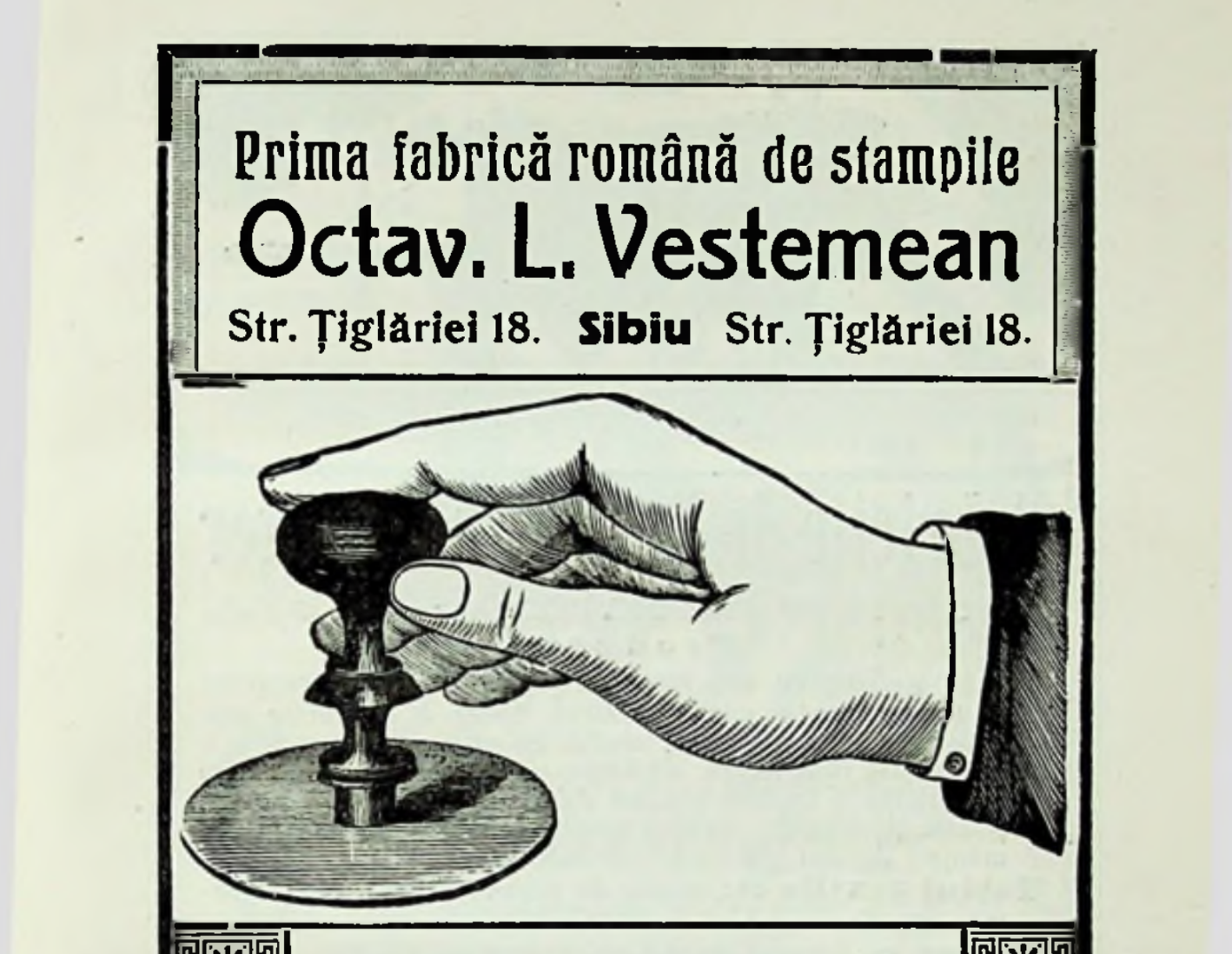 Reclame din Sibiu de acum 100 de ani. Cum se promovau prima fabrică de ștampile, fotograful Curții Regale române sau producătorii de bere