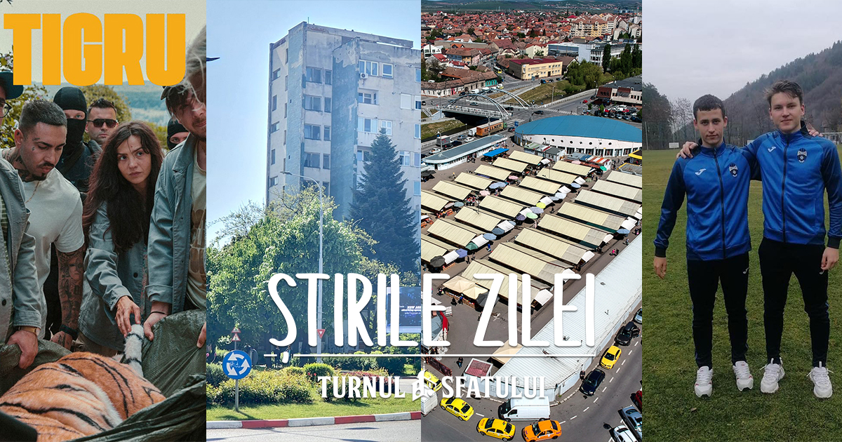 Știrile zilei - 24 aprilie. Noua piață Cibin, gândită după normative din 1997 * Urs pe strada principală a unei comune * Nou sistem de supraveghere la Aeroport