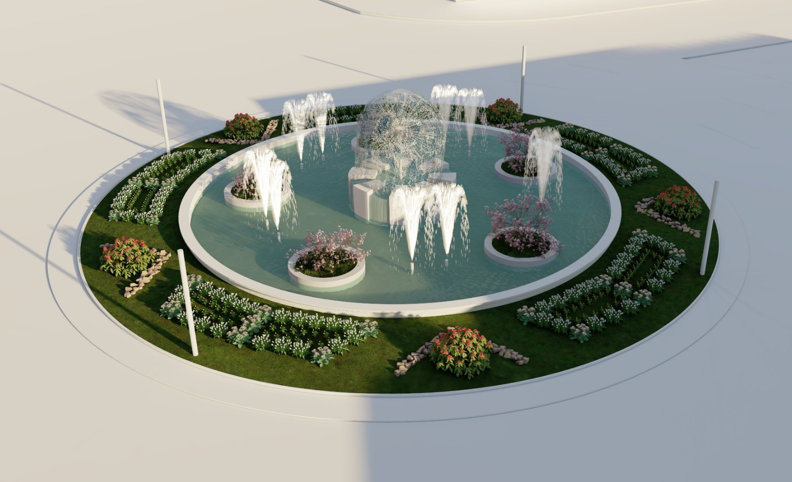 Reconstrucția fântânii arteziene din Piața Aurel Vlaicu, atribuită unei firme din Șura Mare