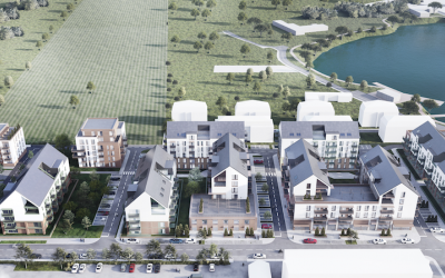 Proiectul Novarion din Sibiu a atras investiții de 7 milioane de euro. Dezvoltă un mic oraș pe 5,3 hectare, lângă Lacul Binder: 500 de apartamente, spa, sală de sport, grădiniță și piscină