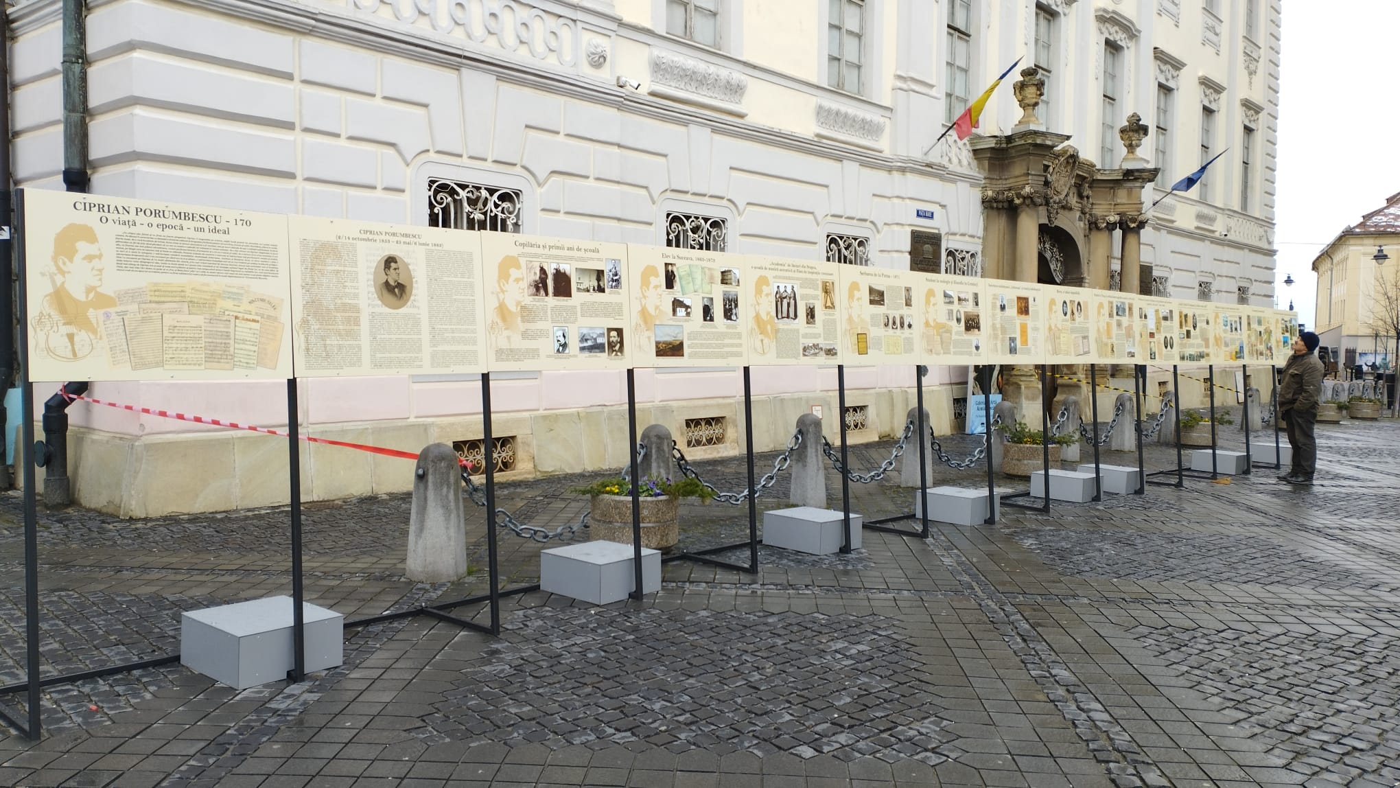 Sibienii, invitați să-l cunoască pe compozitorul Ciprian Porumbescu în Piața Mare. La Brașov a compus „Crai Nou”, prima operetă cultă românească