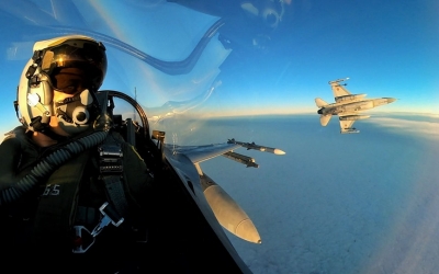 Prima misiune de interceptare a avioanelor de vânătoare F-16 românești în Țările Baltice. Au interceptat două avioane rusești