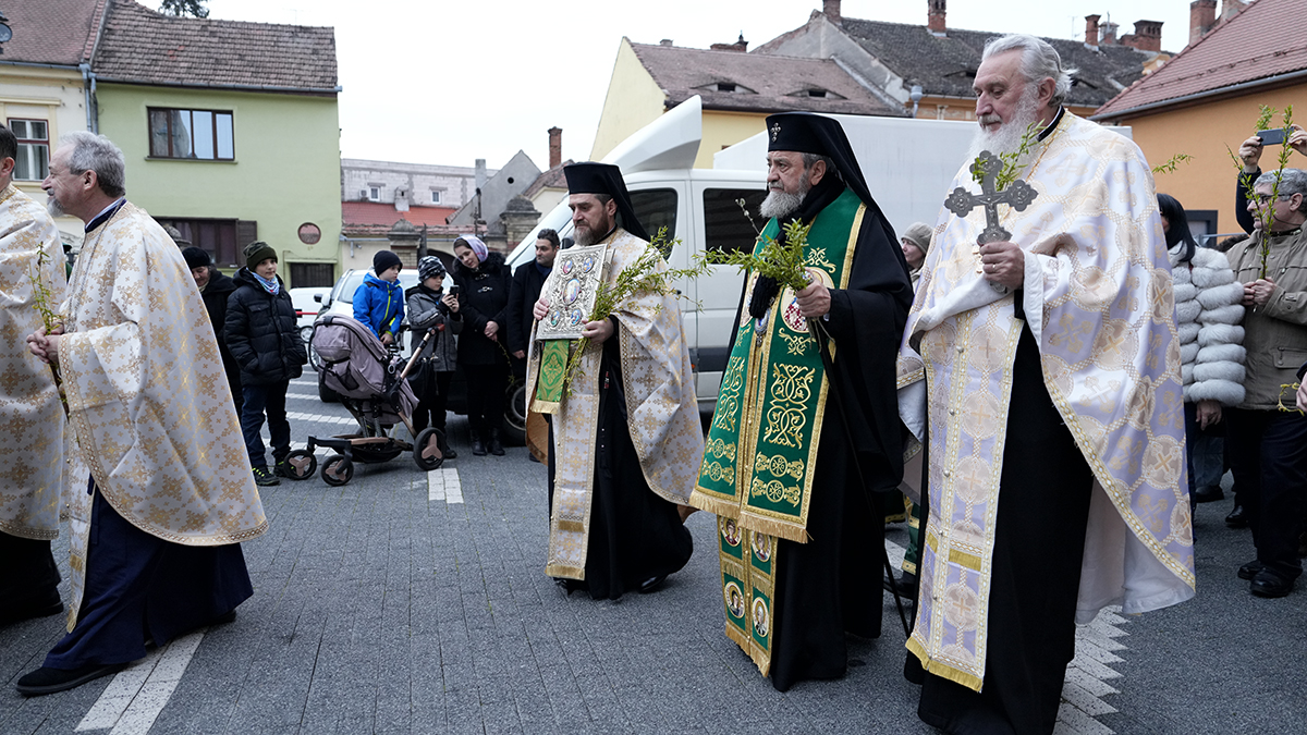 Procesiune de Florii la Catedrala mitropolitană din Sibiu