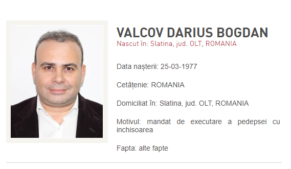 Darius Vâlcov, dat în urmărire generală. Are de executat o condamnare de 6 ani în „Dosarul Tablourilor”