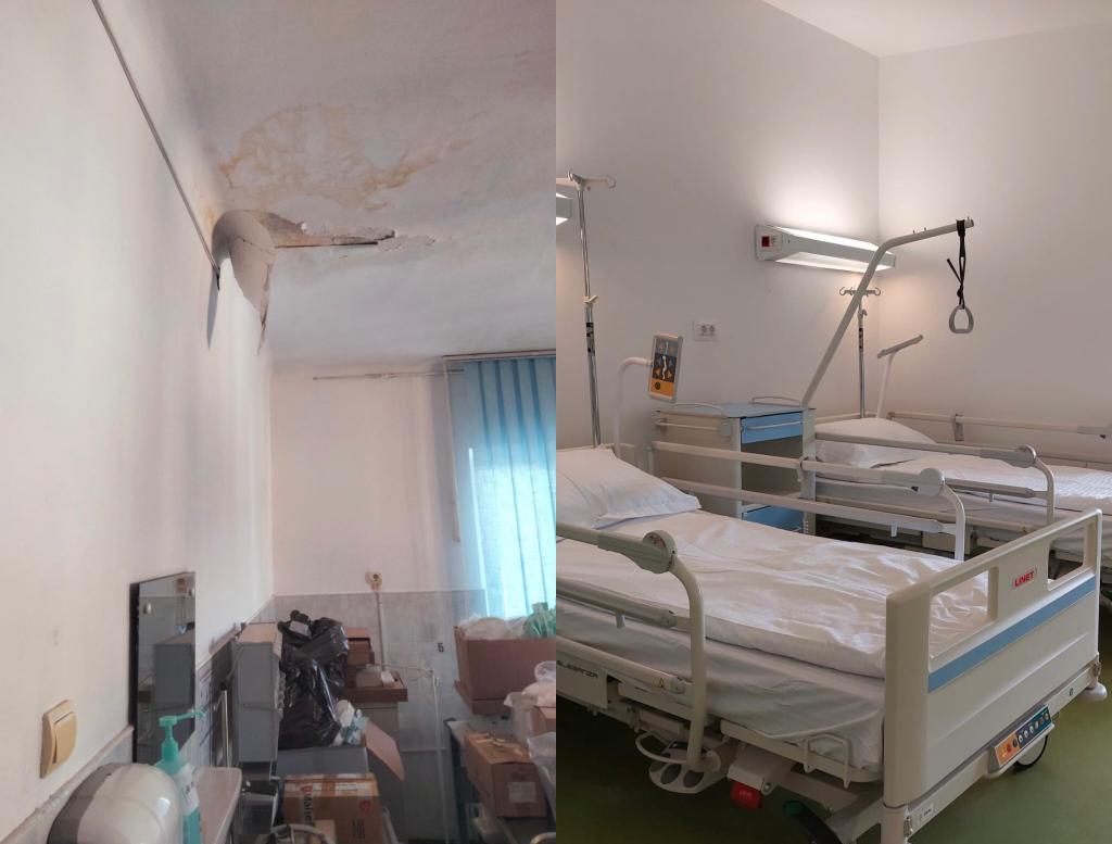 Secția medicală a Spitalului CF Sibiu a fost renovată. Manager: „Era nevoie de o mare schimbare în acest spital uitat”