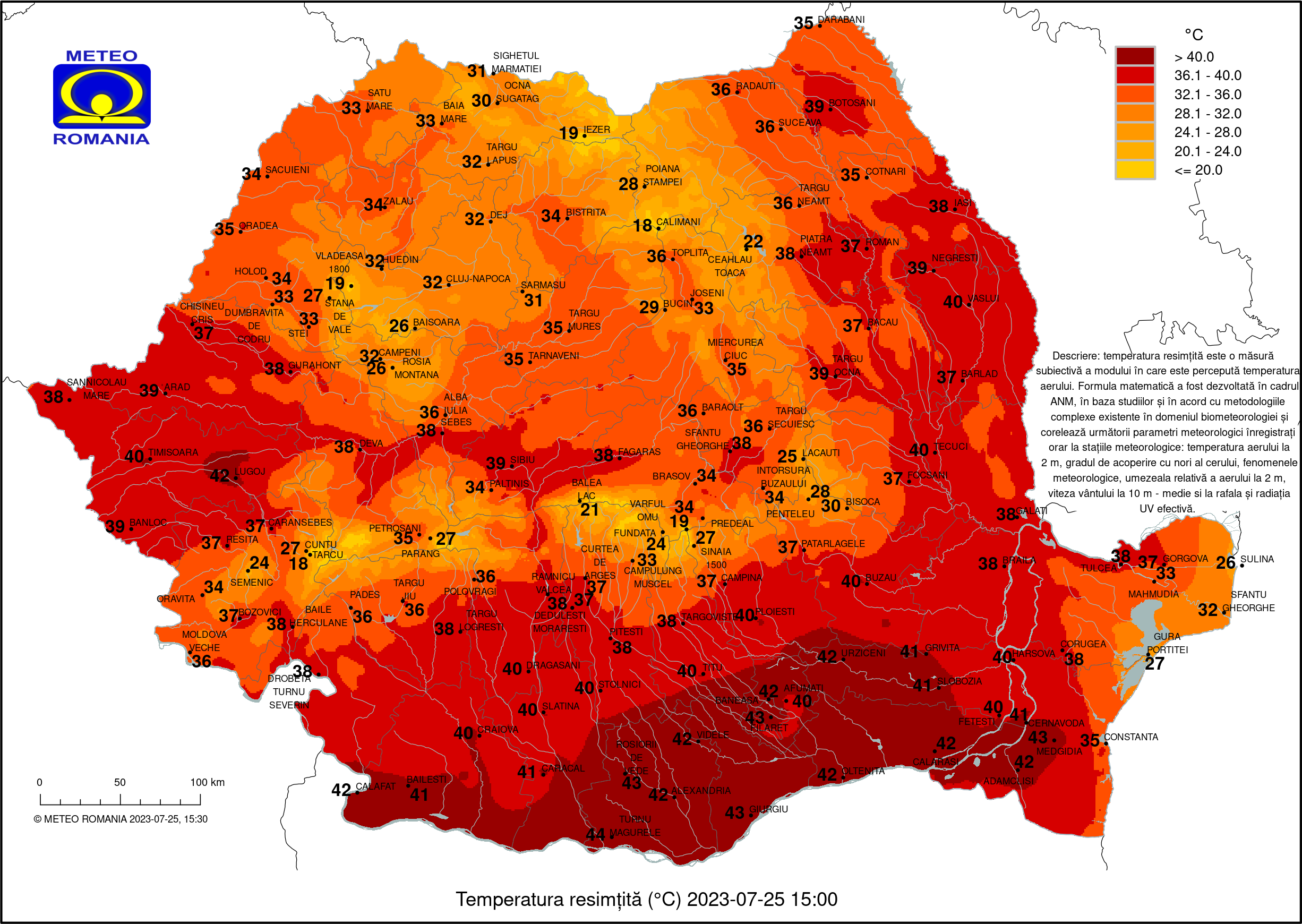 39 de grade, temperatura resimțită la Sibiu. „Marţi şi miercuri vor fi cele mai călduroase zile de până acum din această vară”