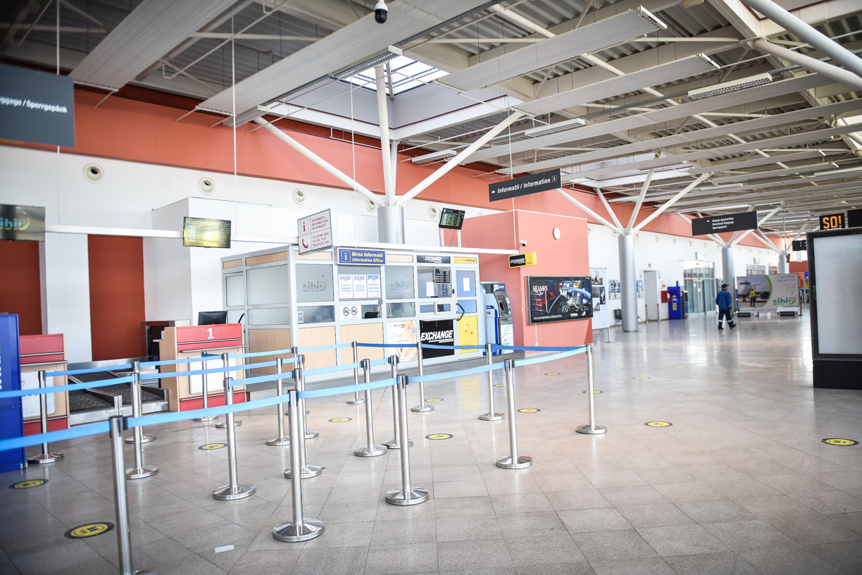 Traficul pe Aeroportul Sibiu scade în ultimele 2 luni cu aproape 25%, față de anul trecut