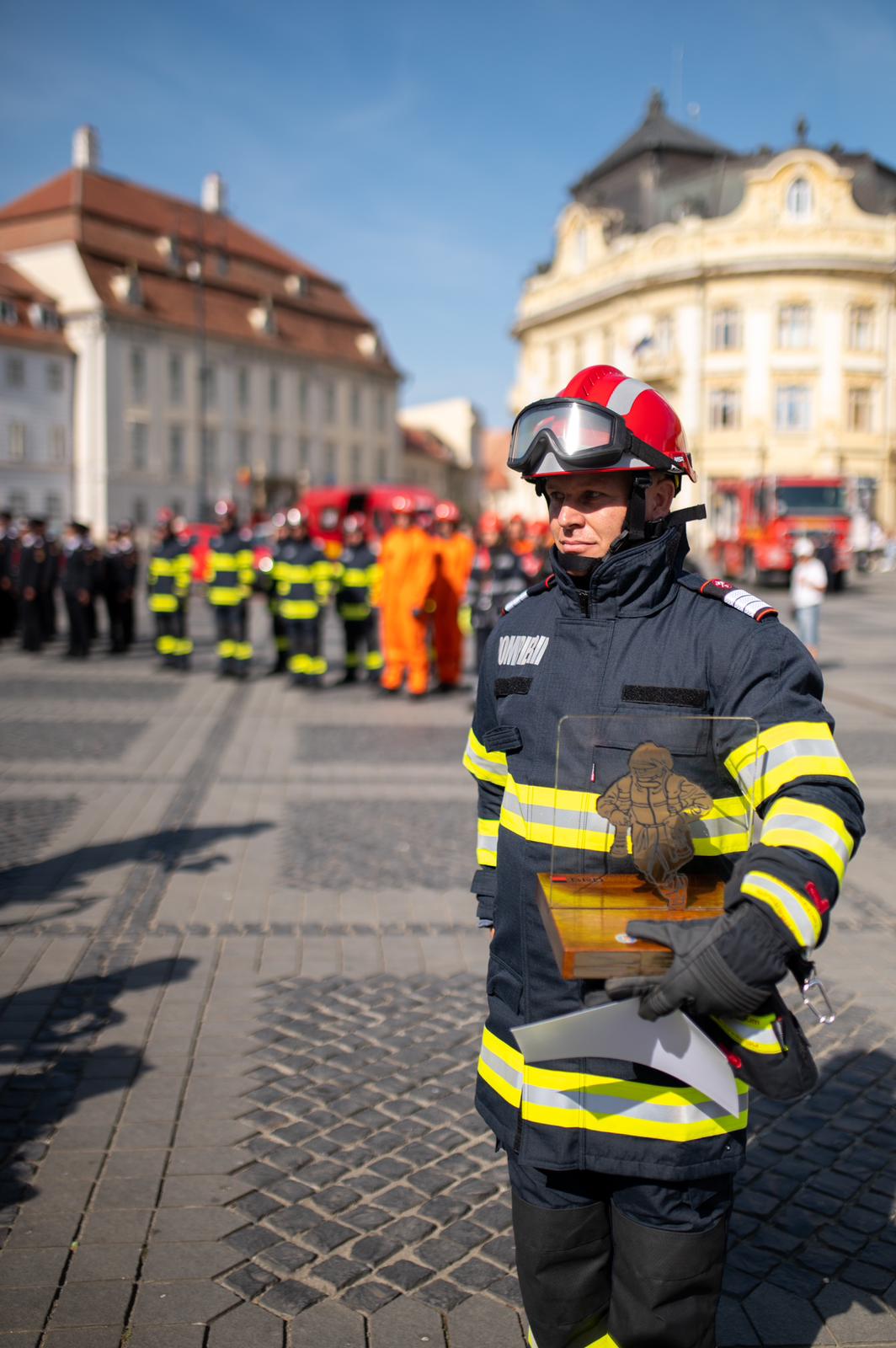 Marius Nagy este pompierul anului 2023 în Sibiu. A salvat viața unui bărbat care a căzut într-un canal adânc de 5 metri