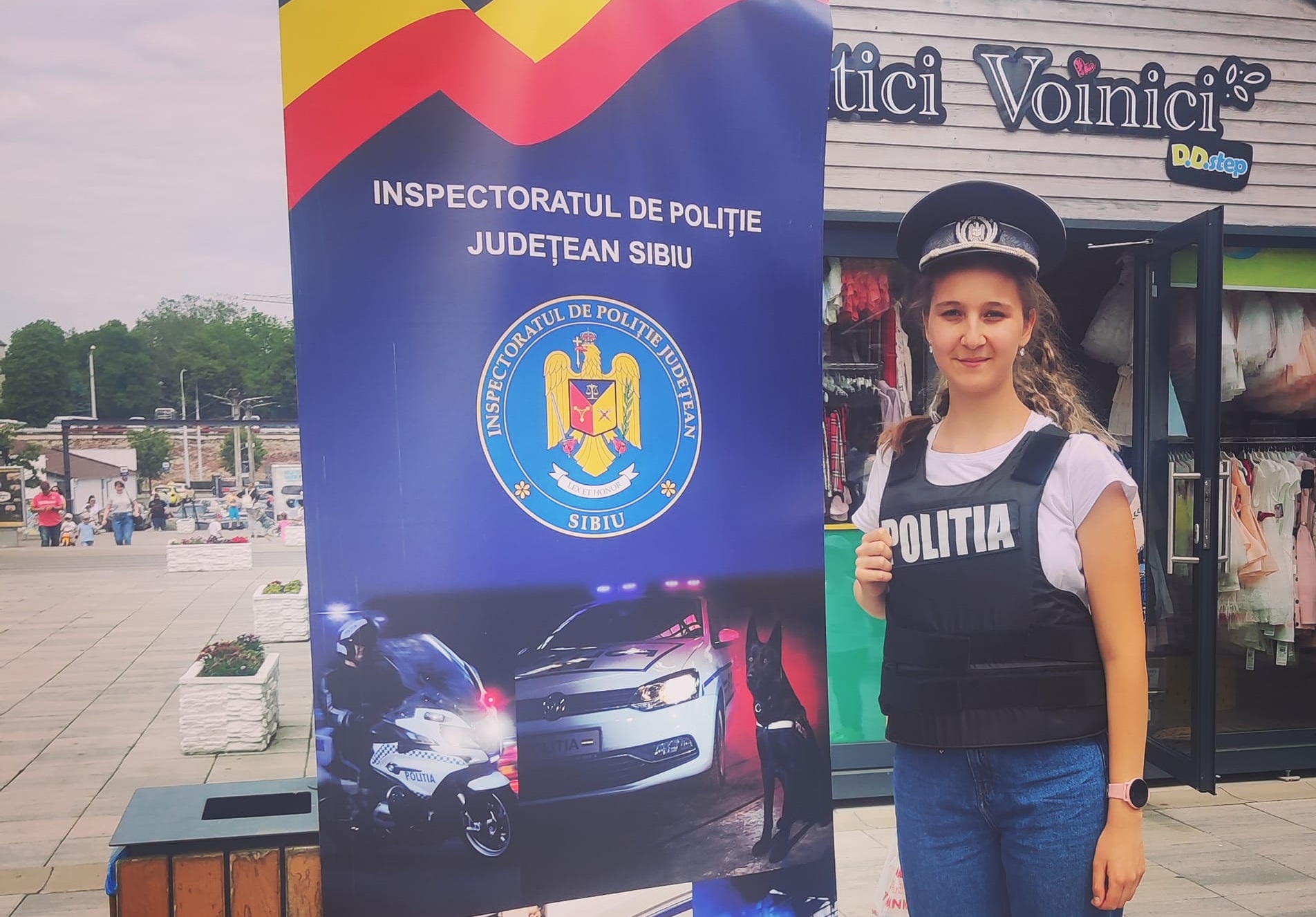 Mesajul unei eleve din Sibiu pentru tineri și copii: „Protejați-vă viața, principiile, valorile și cereți ajutor dacă aveți nevoie ”. Melisa își dorește să devină polițist