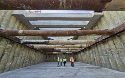 Primul tunel pe autostrada Sibiu-Pitești începe să prindă contur. Lucrează 60 de experți aduși din Austria