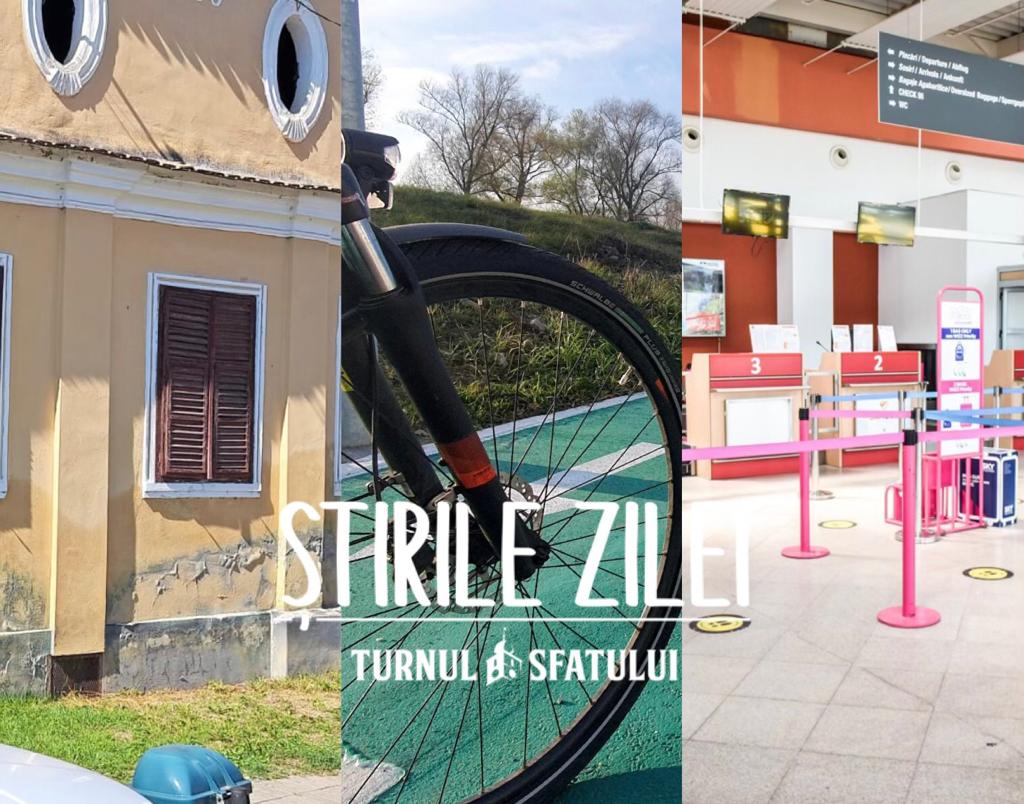 Știrile zilei - 21 septembrie. Scădere a traficului pe Aeroportul Sibiu, o nouă pistă de biciclete în județ, primăria Biertan vinde trei case cu terenuri