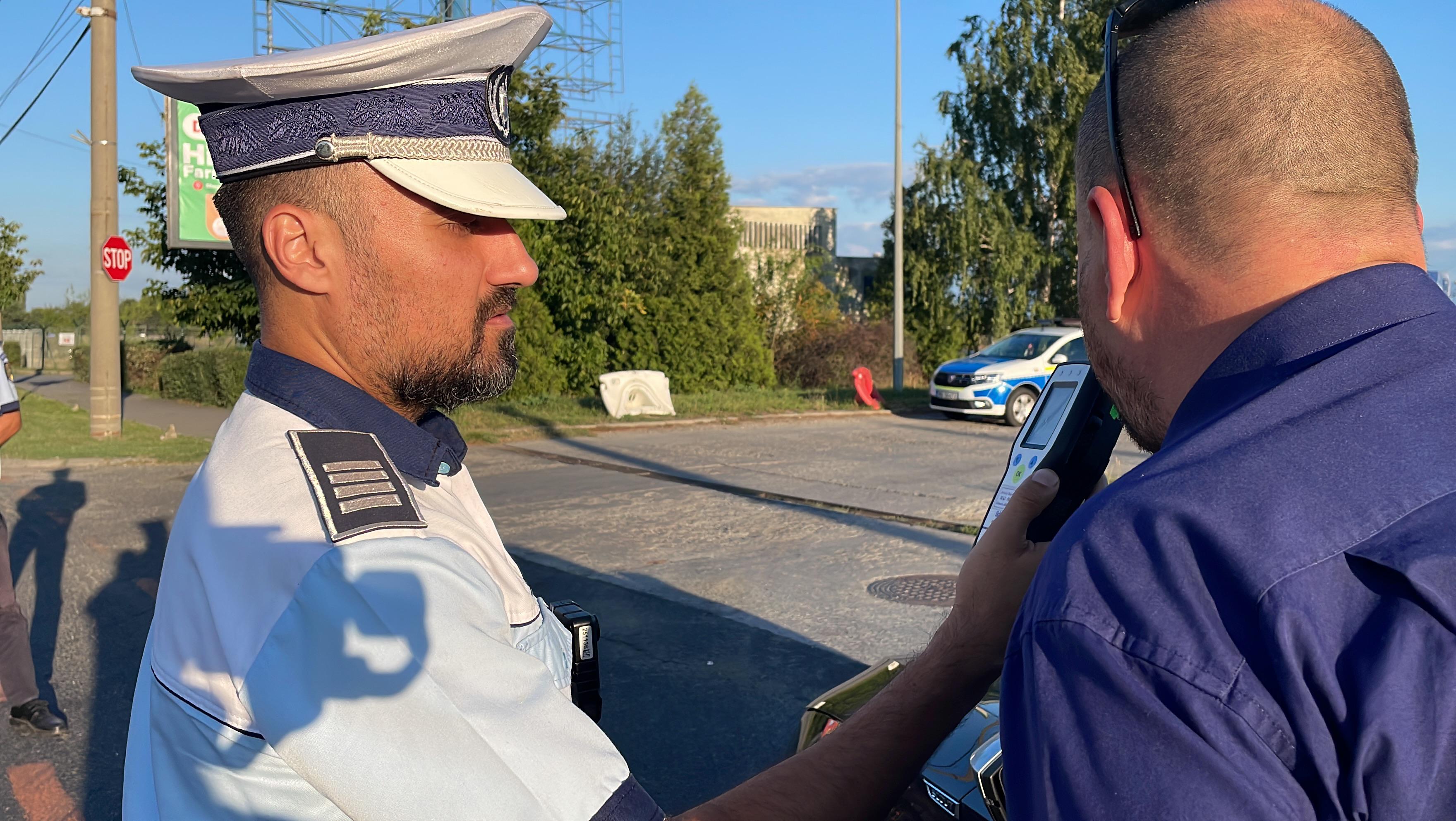 Cetățean străin, prins băut la volan de polițiștii sibieni. Amenzi de 40.000 de lei și 23 de permise reținute în ultimele 24 de ore