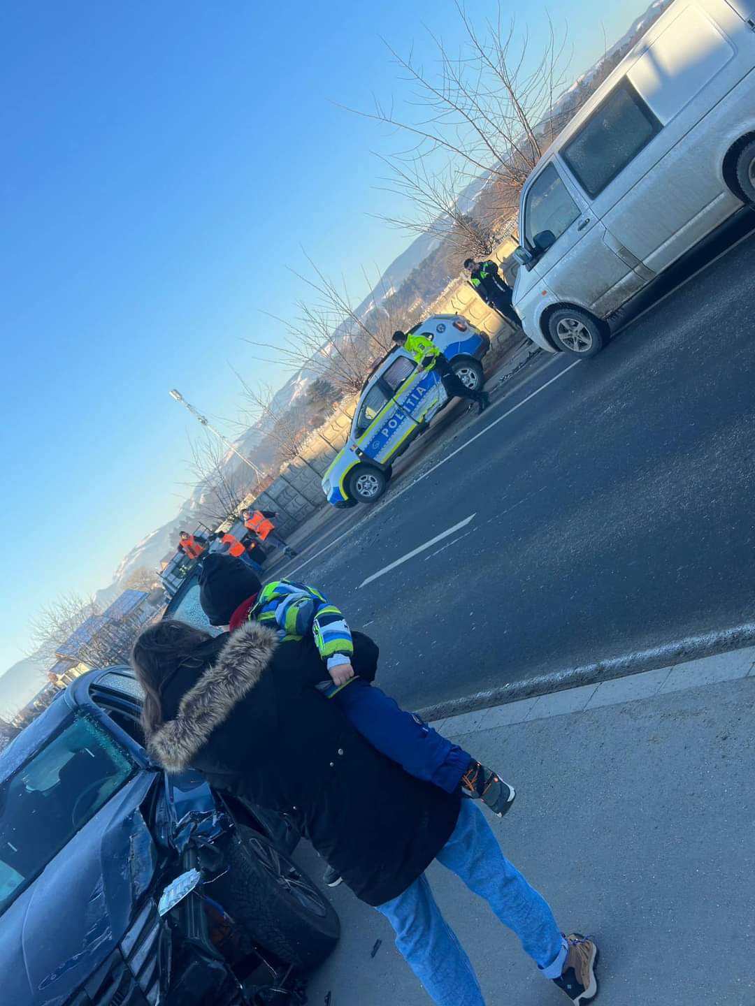 Mașină de Poliție implicată într-o tamponare în Cartierul Arhitecților