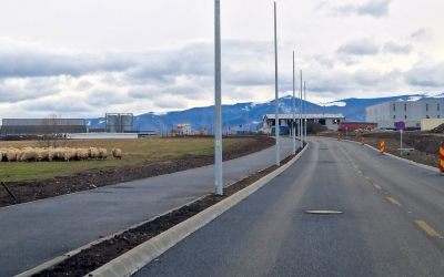 Singura nouă stradă care va fi inaugurată în Sibiu în 2024 are primul strat de asfalt. An sărăcăcios în inaugurări