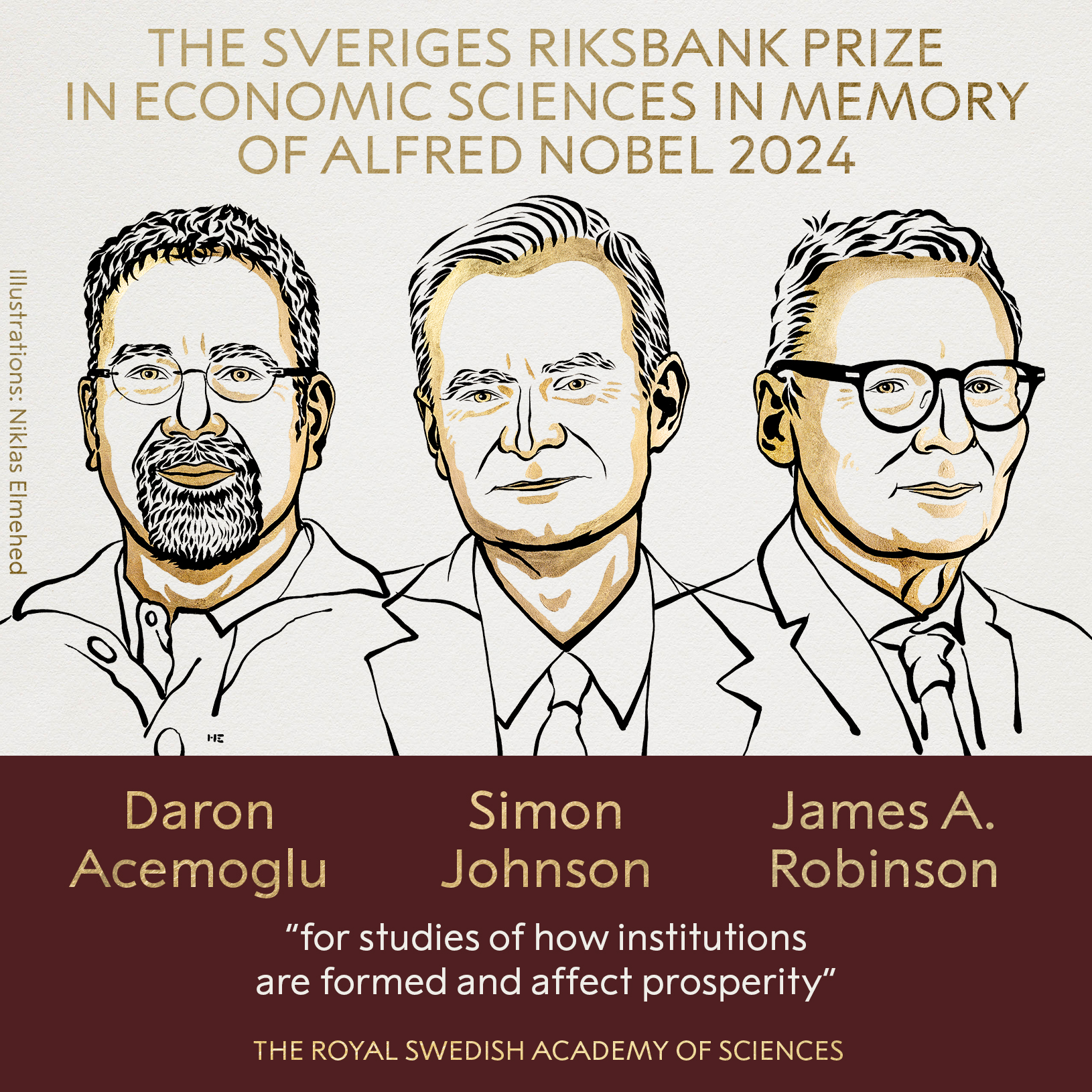 Nobel 2024: Daron Acemoglu, Simon Jonhson şi James Robinson au câştigat Premiul Nobel pentru Economie
