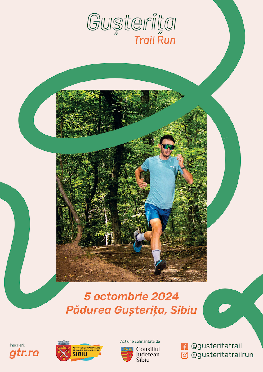 Peste 200 de alergători s-au înscris la prima ediție Gușterița Trail Run. „Nu este doar o cursă, ci o oportunitate de a sărbători toamna în mijlocul peisajelor spectaculoase din jurul Sibiului”