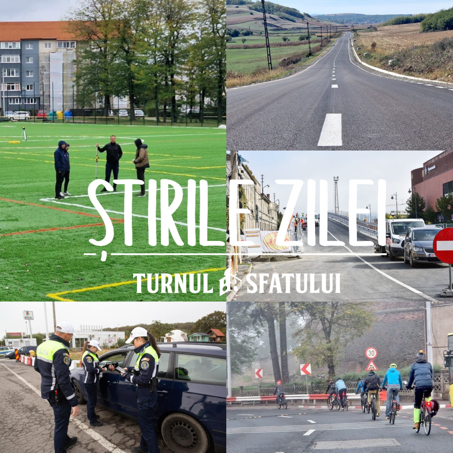 Drum nou, pod reabilitat, teren de fotbal nou. Știrile zilei de miercuri