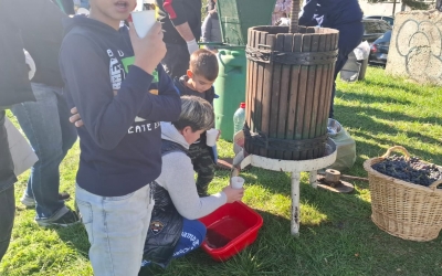 Must proaspăt, plăcinte de casă și plimbări cu poneii pentru copii, așa au sărbătorit sibienii din Muncel și Viitorului Ziua Recoltei în cartier
