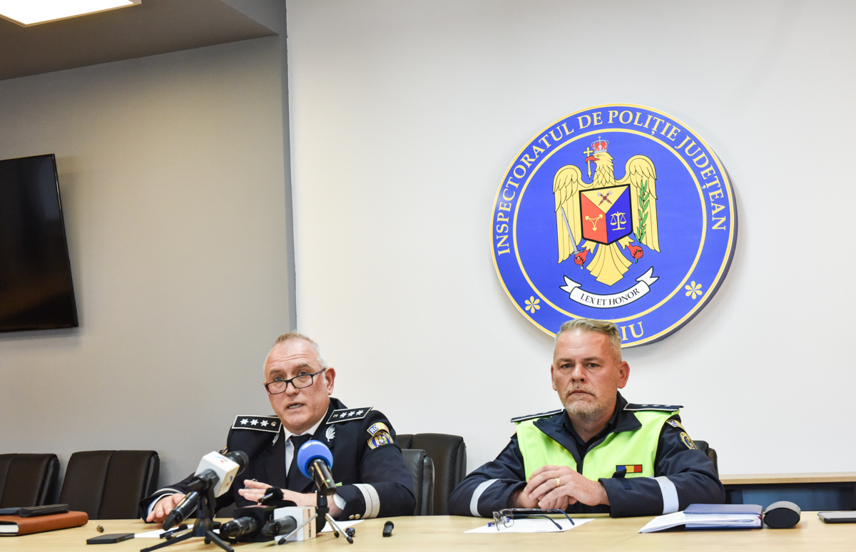 Șeful Poliției Rutiere și adjunctul șefului IPJ Sibiu despre cazul ”scuturi umane”: ”Dacă autovehiculul ajungea în Sibiu consecințele ar fi putut fi mult mai grave”