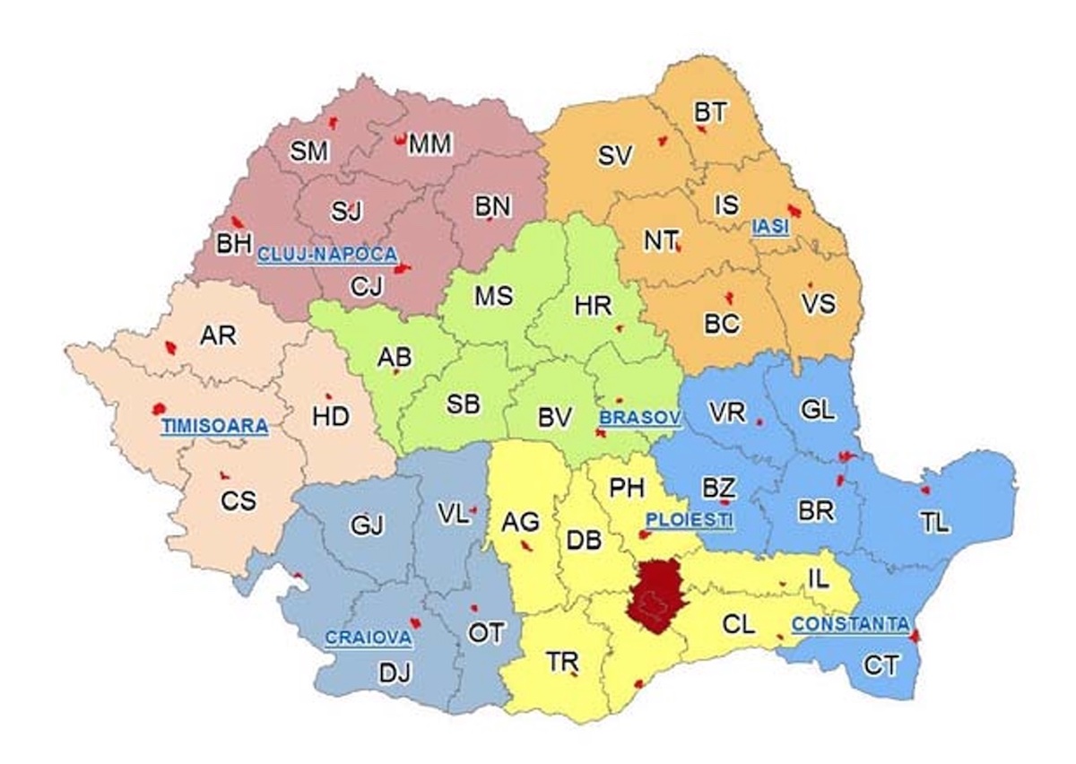 Proiect de regionalizare, întocmit de USR: 31 de localități din județ ar trebui să dispară sau să se comaseze. Sibiul, alături de Brașov și restul județelor din Centru