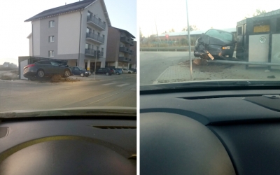 Un șelimbărean de 36 de ani nu a mai ajuns acasă la 5 dimineața: a ratat o curbă, băut fiind la volan