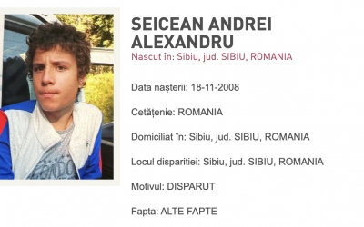 Actualizare: minorul dat dispărut printr-un mesaj Ro-Alert a fost găsit
