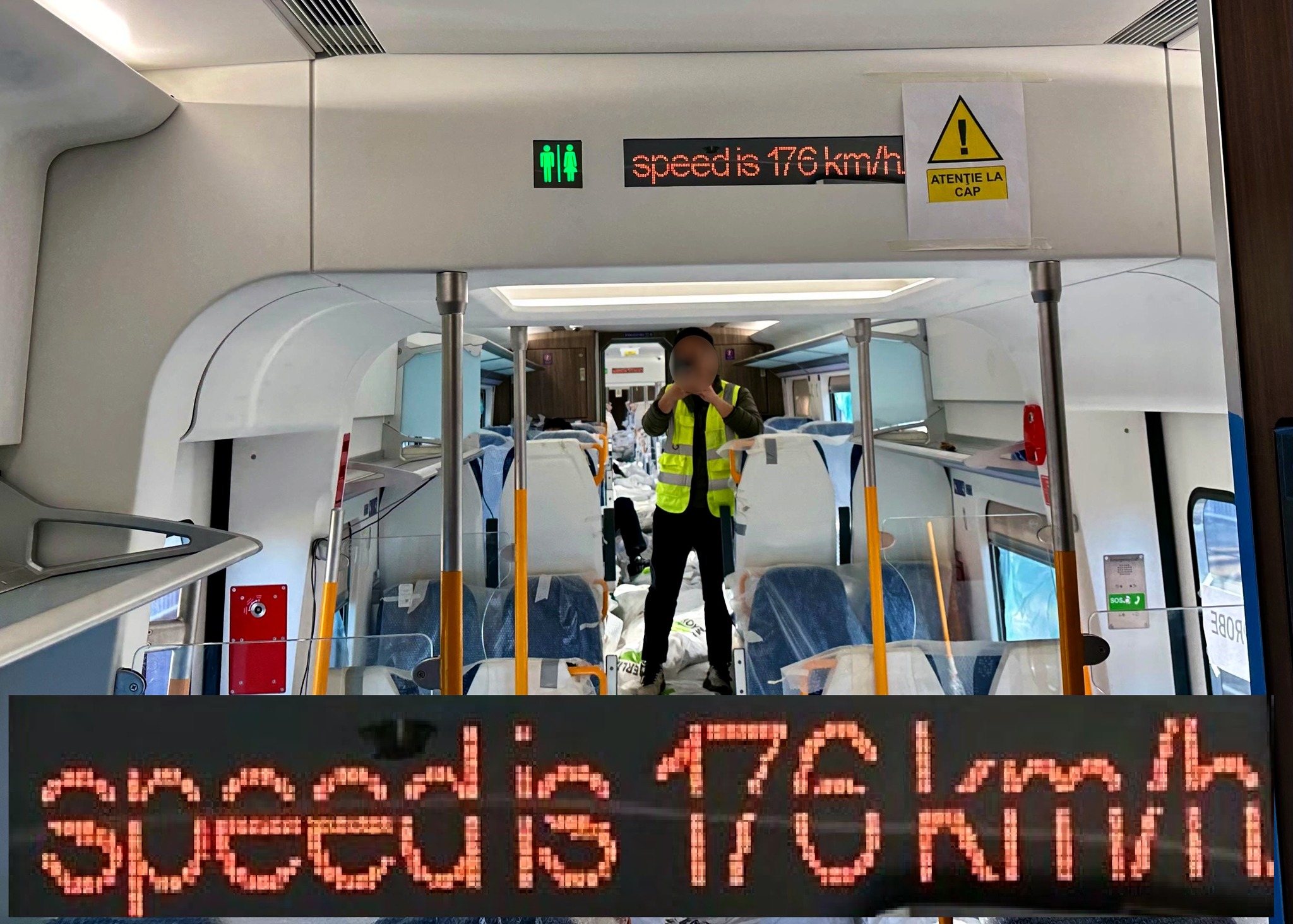 CFR a testat un tren care a atins 176 km/h pe o porțiune de cale ferată care traversează nordul județului Sibiu