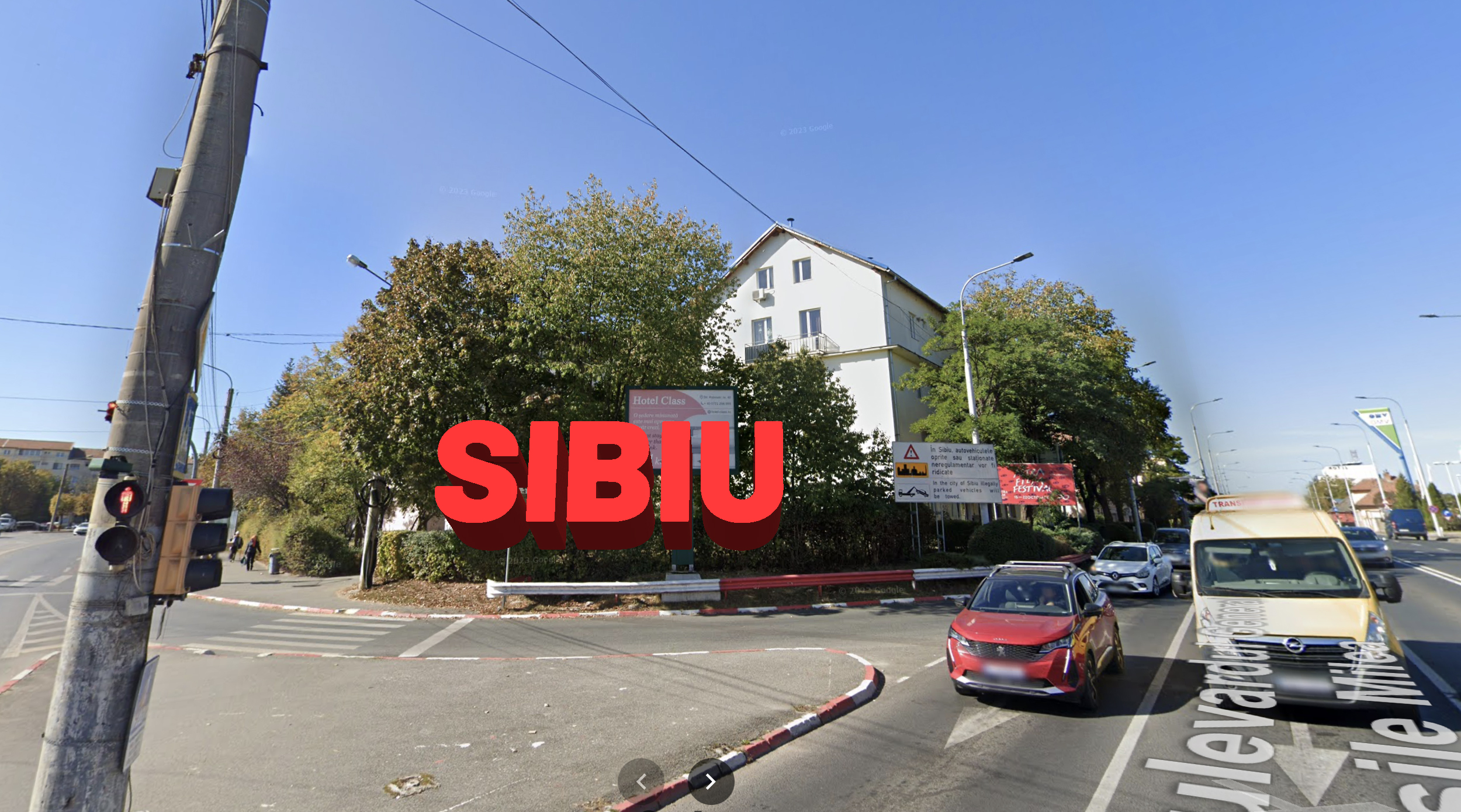 Premieră în Sibiu: Prima intrare în oraș reamenajată peisagistic, cu litere volumetrice, spațiu verde, fântână arteziană și panou cu evenimente