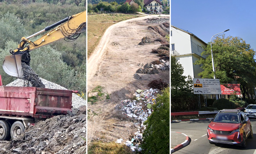 Știrile zilei: excavări pe vechiul braț al Oltului, intrare în Sibiu reamenajată și deșeuri aruncate la întâmplare