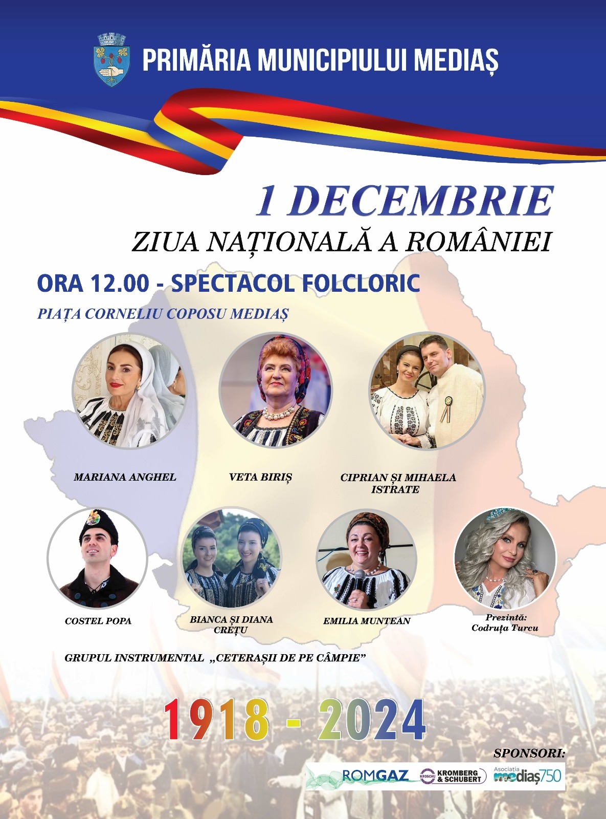 Ziua Națională a României sărbătorită la Mediaș