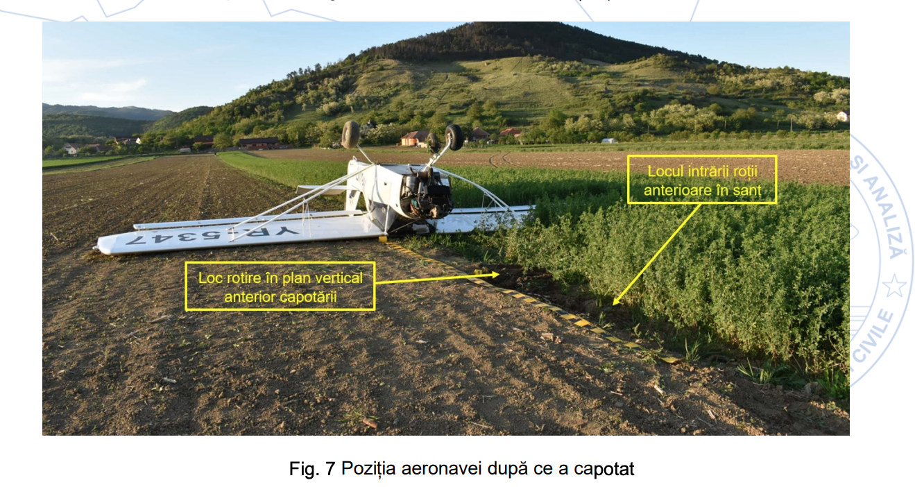 A aterizat din greșeală pe un câmp cu lucernă: Concluziile privind accidentul aviatic din Alba, în care a fost implicată o aeronavă decolată din Cisnădie