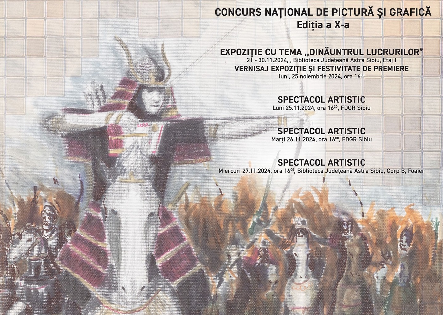 Nouă sibieni participă la ediția din acest an a Concursului Național de Pictură și Grafică. Marele premiu este în valoare de 1.000 de lei