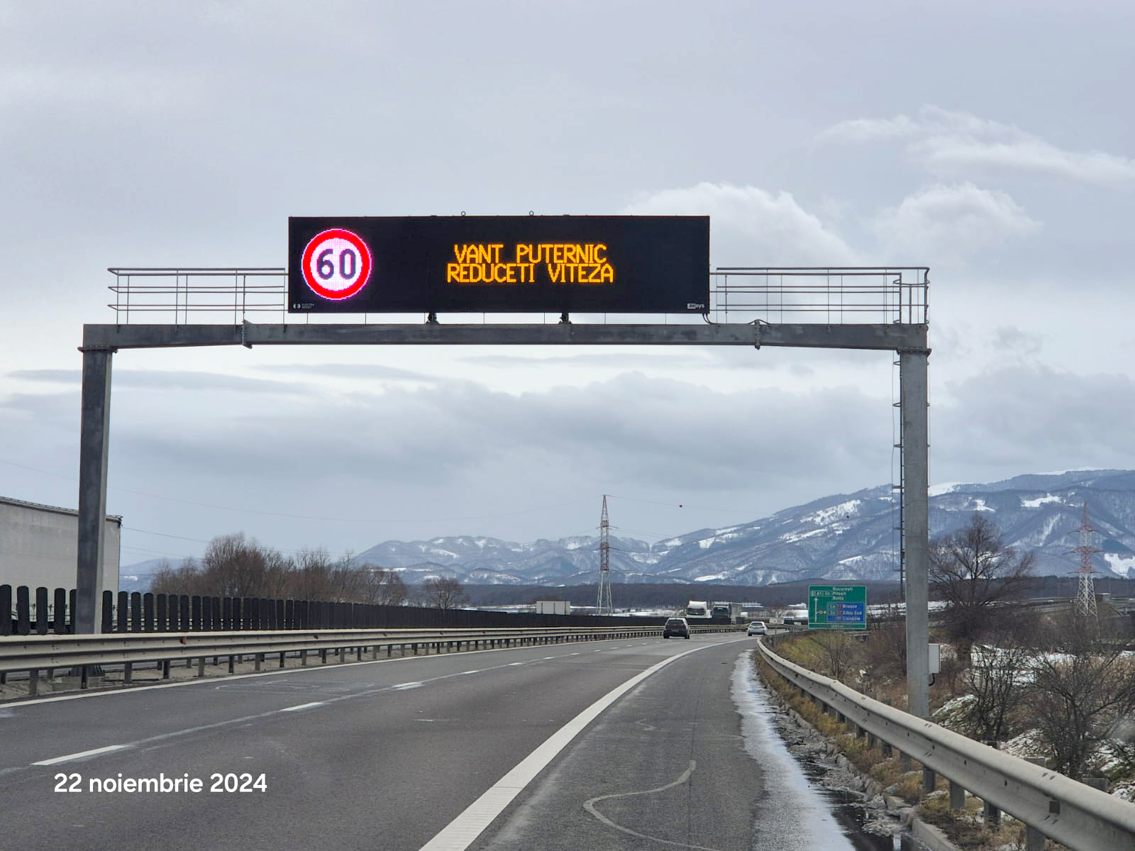 ACTUALIZARE Se circulă pe Autostrada A1 Sibiu - Boița. 60km/h, limita de viteză