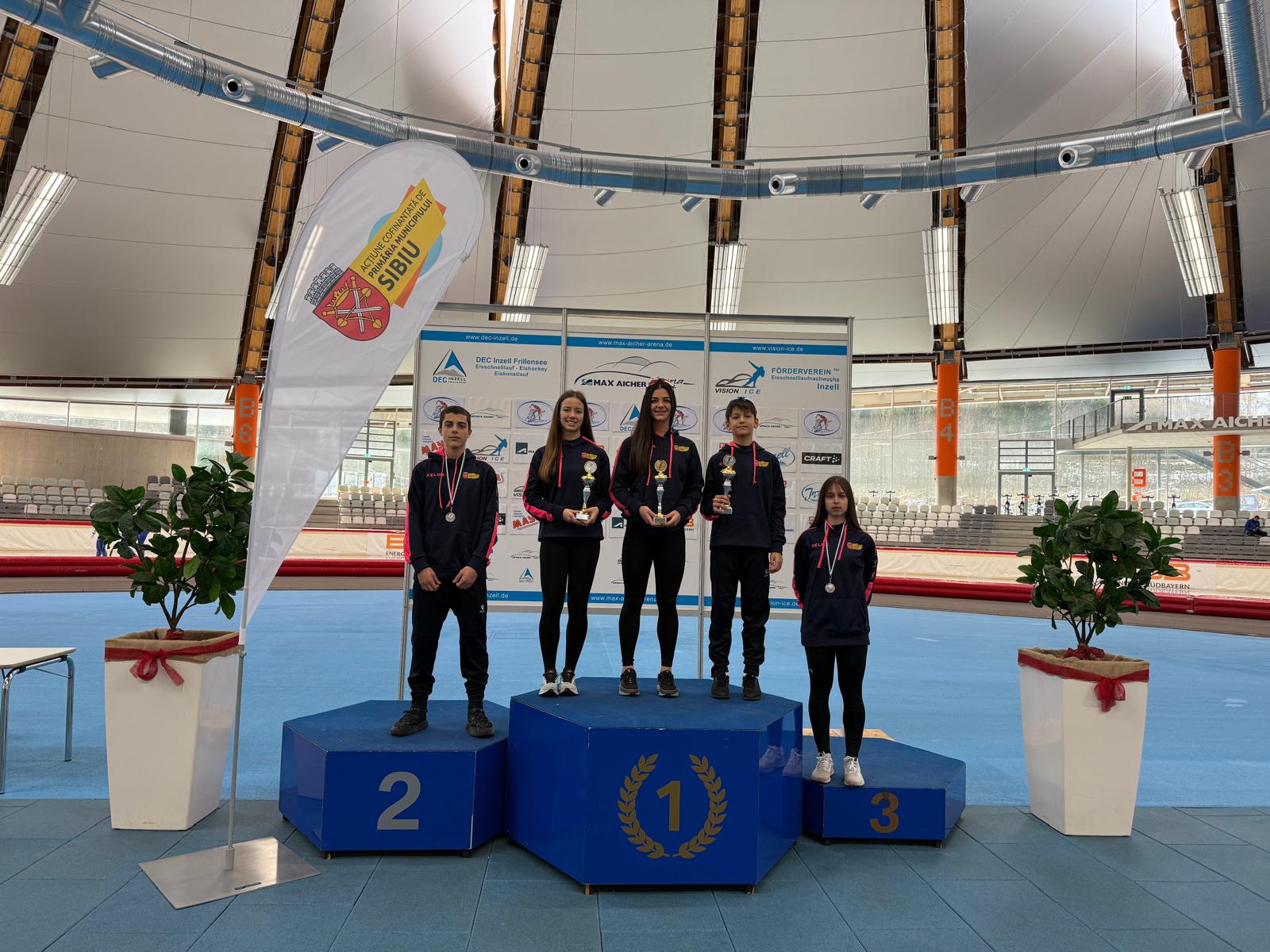 Performanță pentru patinatorii sibieni, într-un concurs internațional cu peste 200 de participanți, din 10 țări: Anastasia Bacilă cea mai rapidă