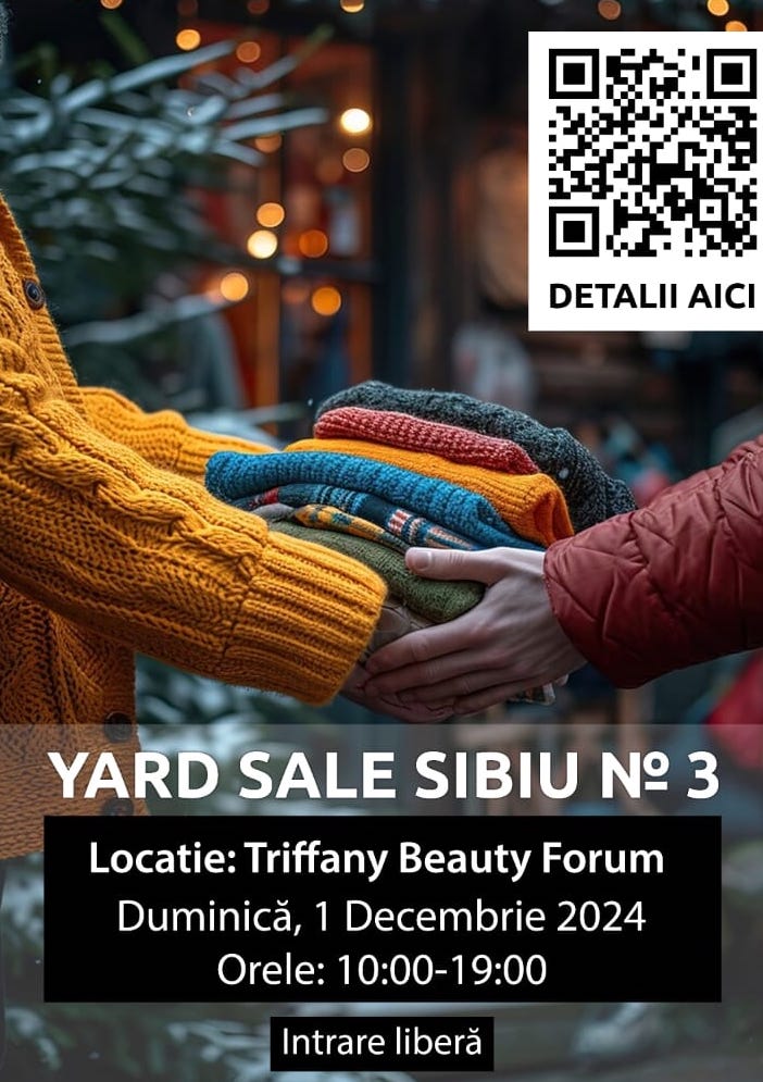 O sibiancă organizează a treia editie a Yard Sale Sibiu, un eveniment dedicat reciclării, sustenabilității și socializării. „Nu este doar un bazar. Este o oportunitate de a contribui la un stil de viață mai sustenabil”