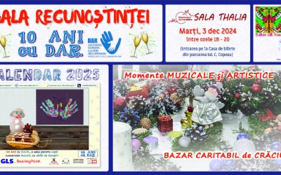 Asociația D.A.R. Sibiu sărbătorește 10 ani de activitate dedicată copiilor cu dizabilități printr-un eveniment caritabil special. Balkan Silk Road și Corala Allegretto printre invitați