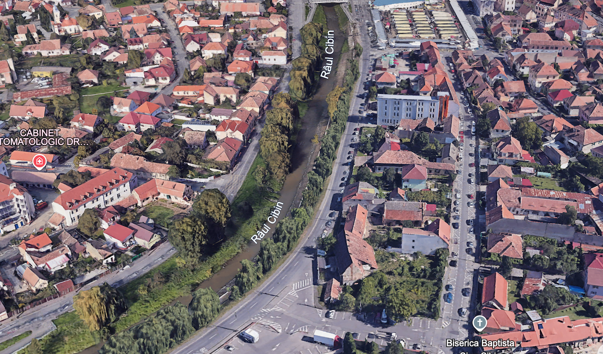 Proiectul de transformare a unei zone de lângă centrul istoric a ajuns în Consiliul local. Pod propus peste Cibin