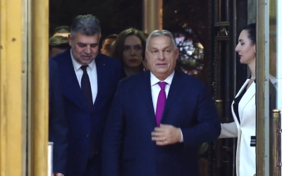 Premierul Viktor Orban, primit la Palatul Victoria de prim-ministrul Marcel Ciolacu