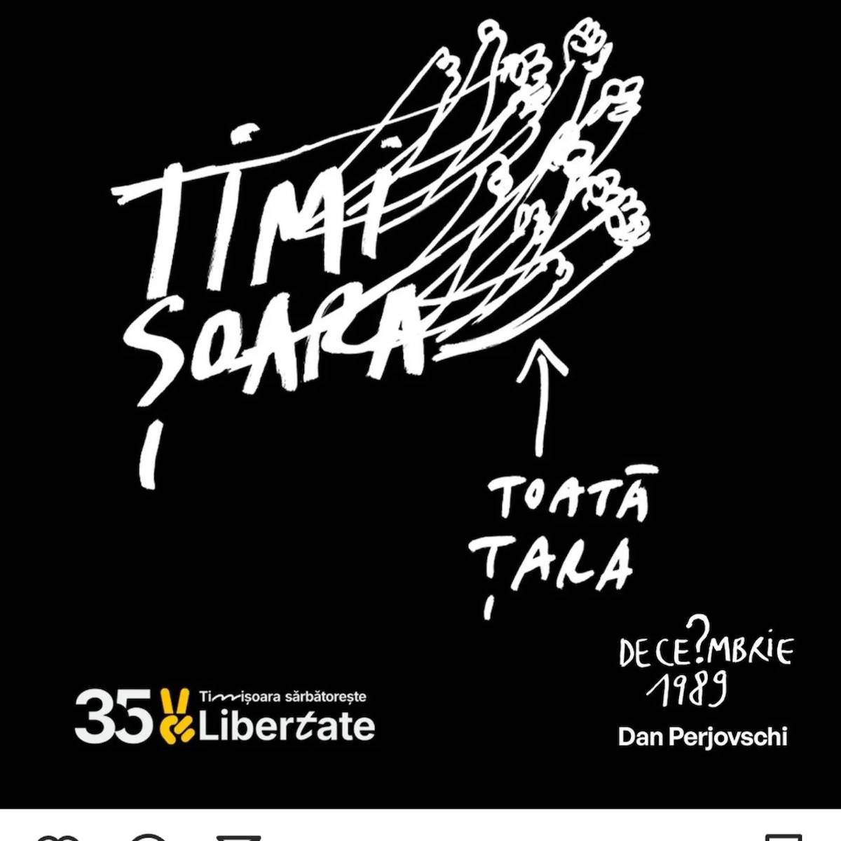35 de ani de libertate: eveniment special cu participarea artistului Dan Perjovschi, la Timişoara