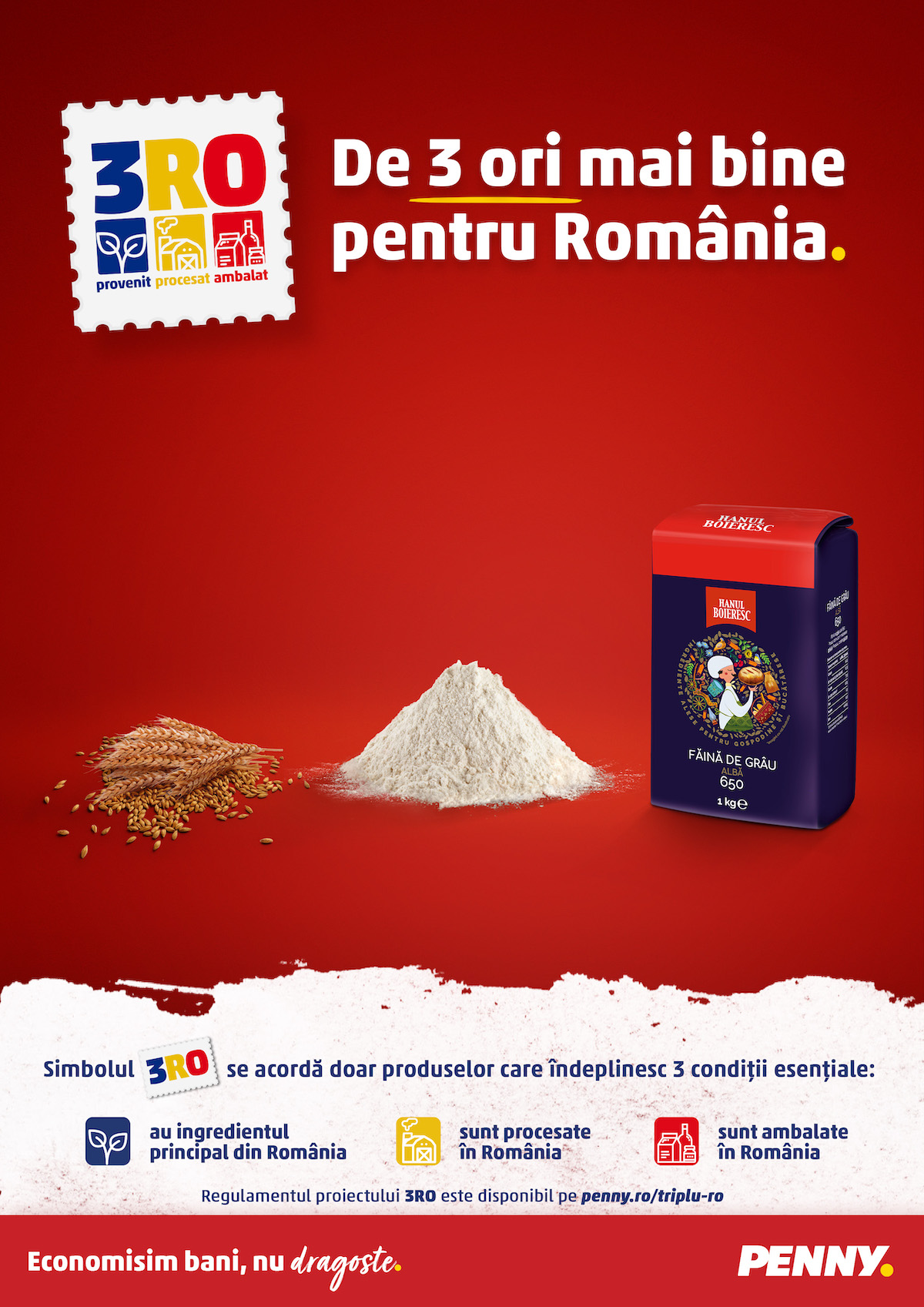 Provenit, procesat, ambalat în România: Cumpără produsele TripluRO, de la PENNY