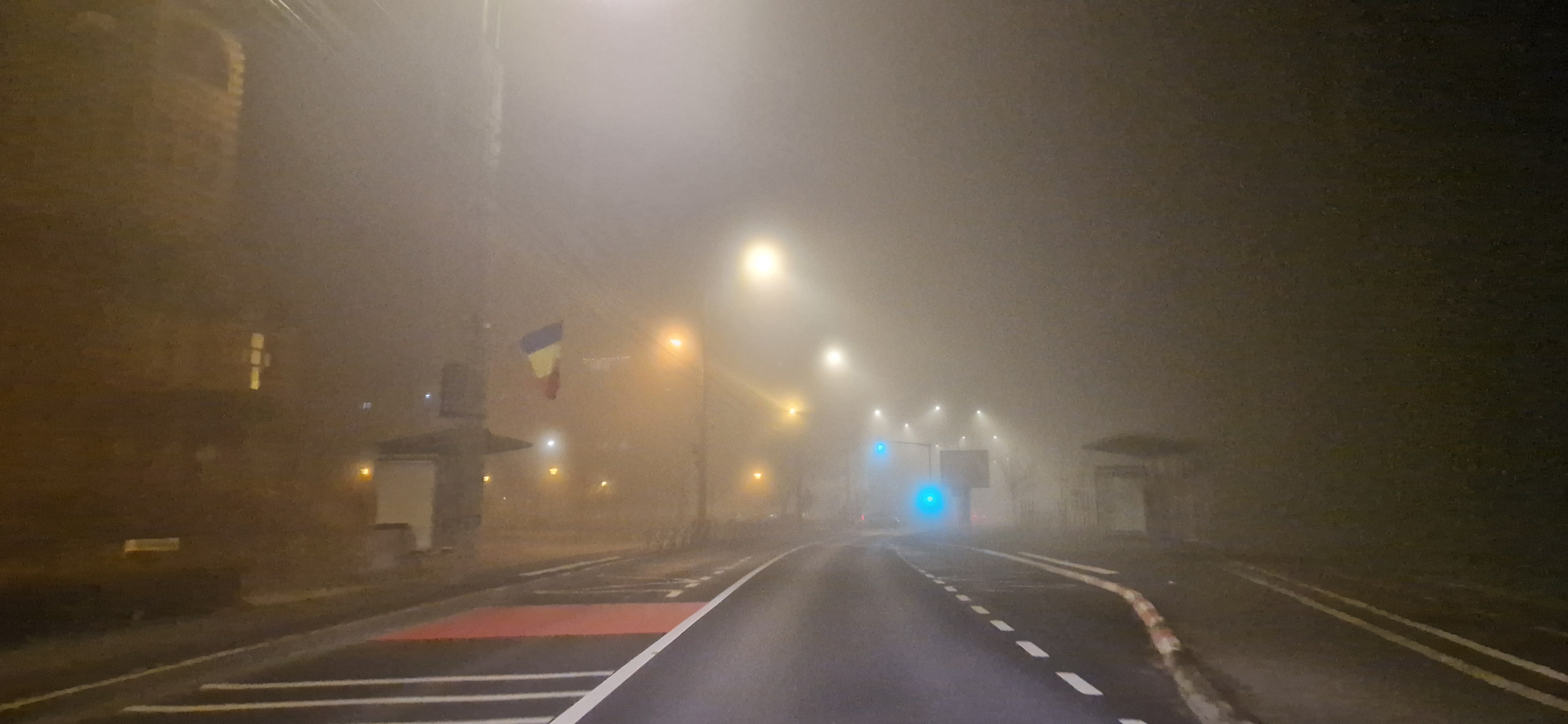Cod galben de ceață în 11 localități din județul Sibiu
