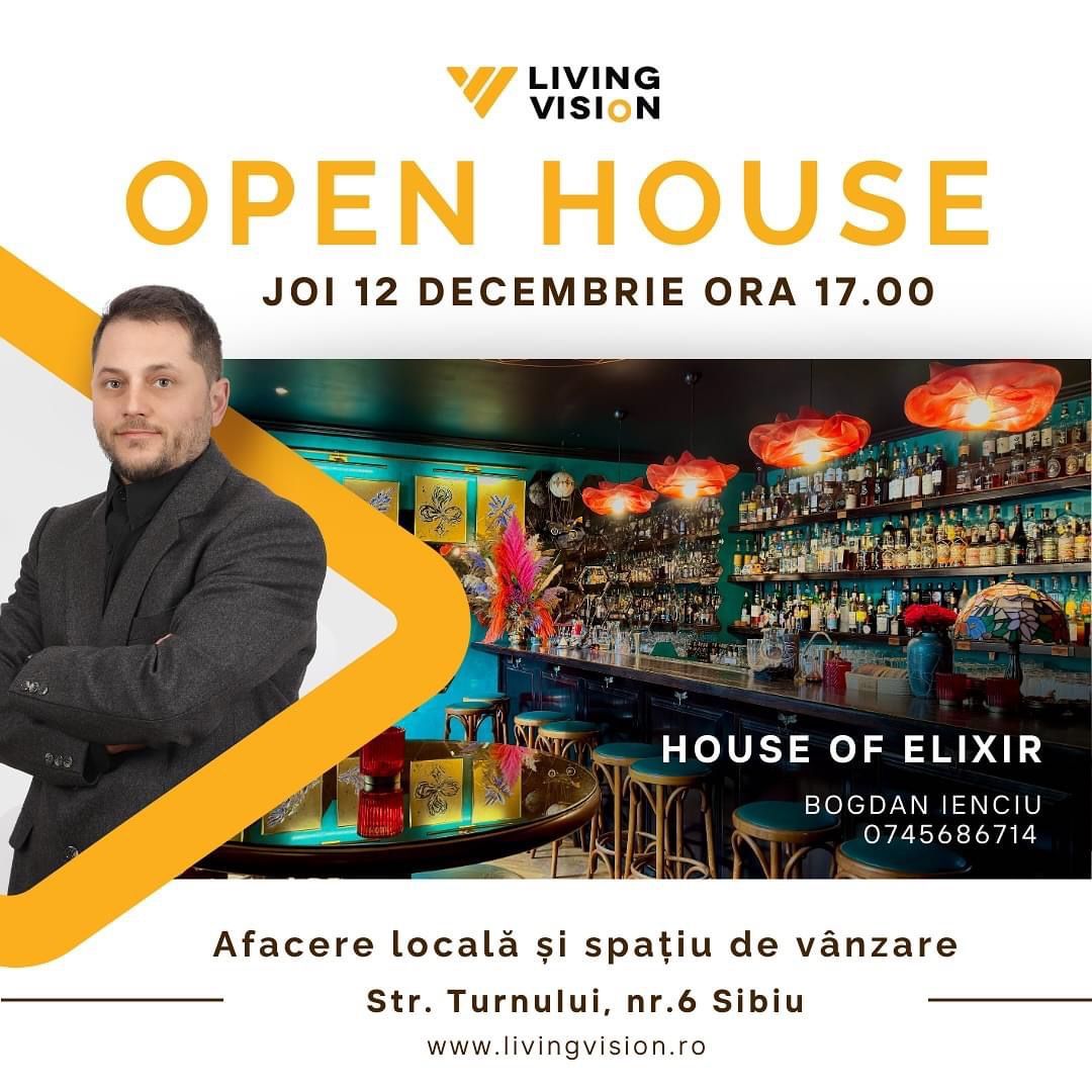 Open House la House of Ellixirz, joi: agenți imobiliari, investitori și antreprenori sunt invitați să cunoască îndeaproape cocktail bar-ul din centrul Sibiului