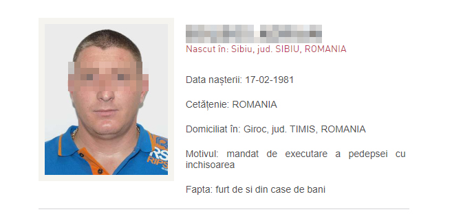 De pe lista MOST WANTED,  un bărbat din Sibiu considerat periculos și violent a fost arestat în Franța