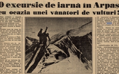 La vânătoare de vulturi la Bâlea ”Regățenii” descopereau munții din jurul Sibiului, în urmă cu aproape 100 de ani. Relatări despre ”aşa numiţii Ginari, cu un dialect foarte interesant pentru cercetători”