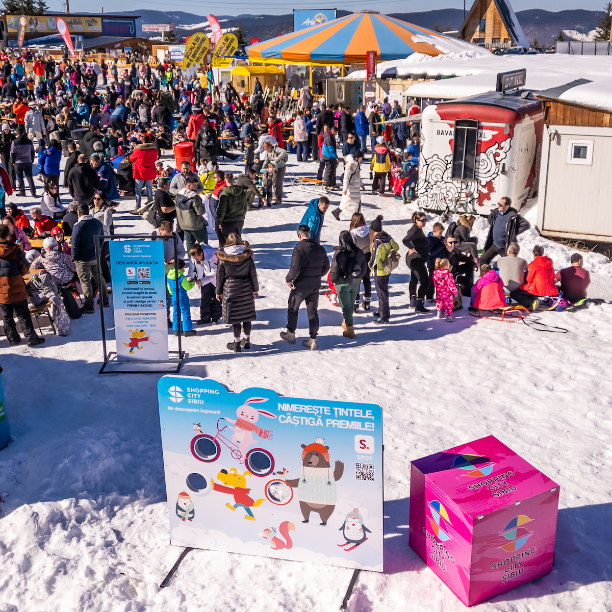 Shopping City Sibiu aduce distracția la Arena Păltiniș cu premii haioase și surprize dezghețate pentru toată familia